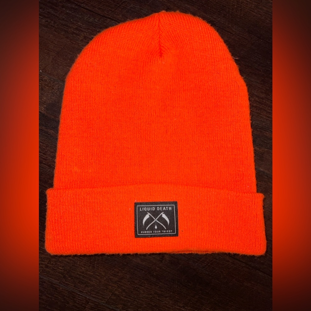 Liquid death beanie